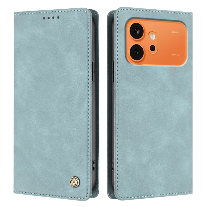 Flip Cover Honor 600 Pro / 600 simili cuir mat anti-RFID avec porte-cartes et support