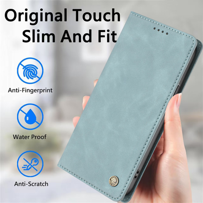 Flip Cover Honor 600 Pro / 600 simili cuir mat anti-RFID avec porte-cartes et support