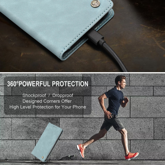 Flip Cover Honor 600 Pro / 600 simili cuir mat anti-RFID avec porte-cartes et support