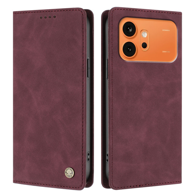 Flip Cover Honor 600 Pro / 600 simili cuir mat anti-RFID avec porte-cartes et support