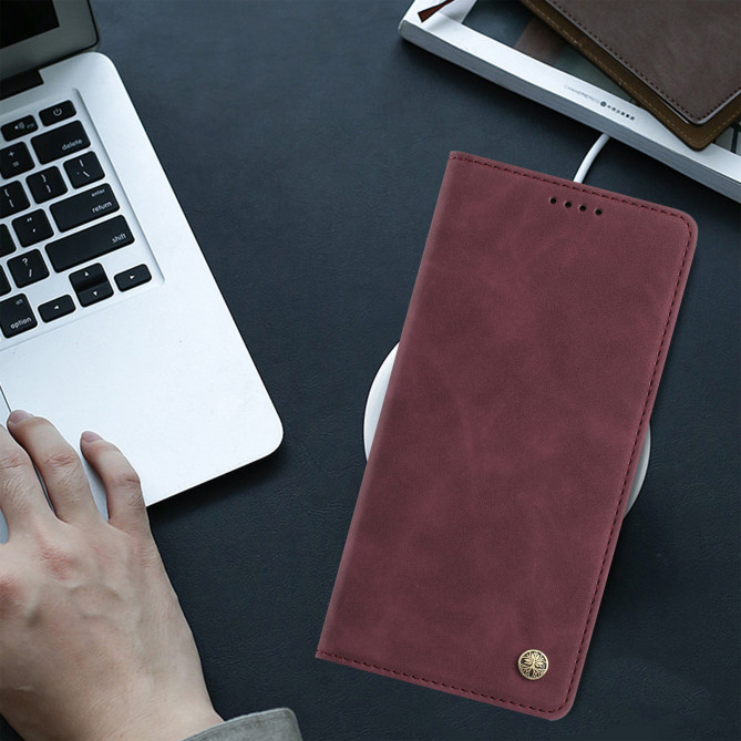 Flip Cover Honor 600 Pro / 600 simili cuir mat anti-RFID avec porte-cartes et support