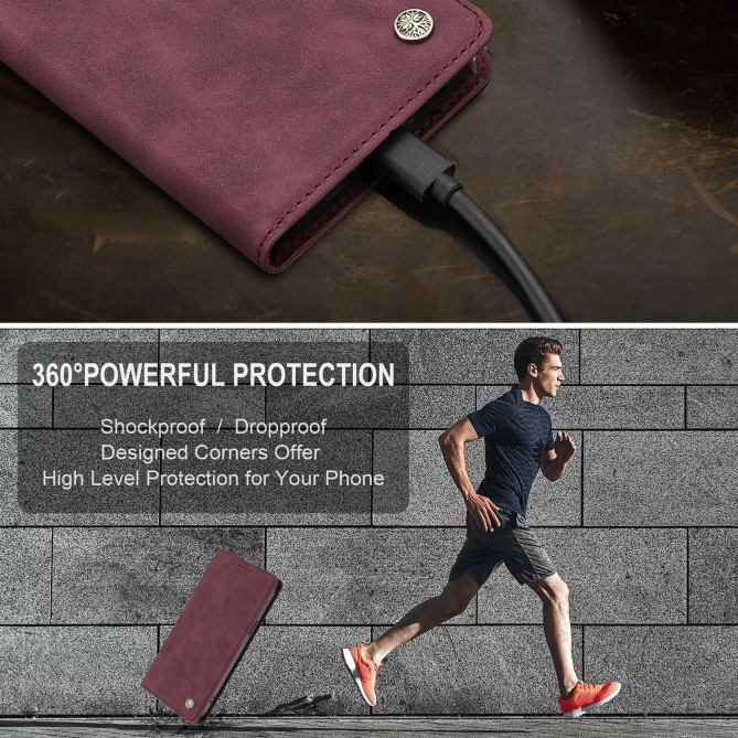 Flip Cover Honor 600 Pro / 600 simili cuir mat anti-RFID avec porte-cartes et support