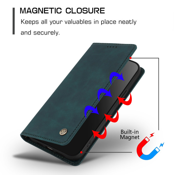 Flip Cover Honor 600 Pro / 600 simili cuir mat anti-RFID avec porte-cartes et support
