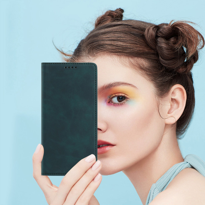 Flip Cover Honor 600 Pro / 600 simili cuir mat anti-RFID avec porte-cartes et support