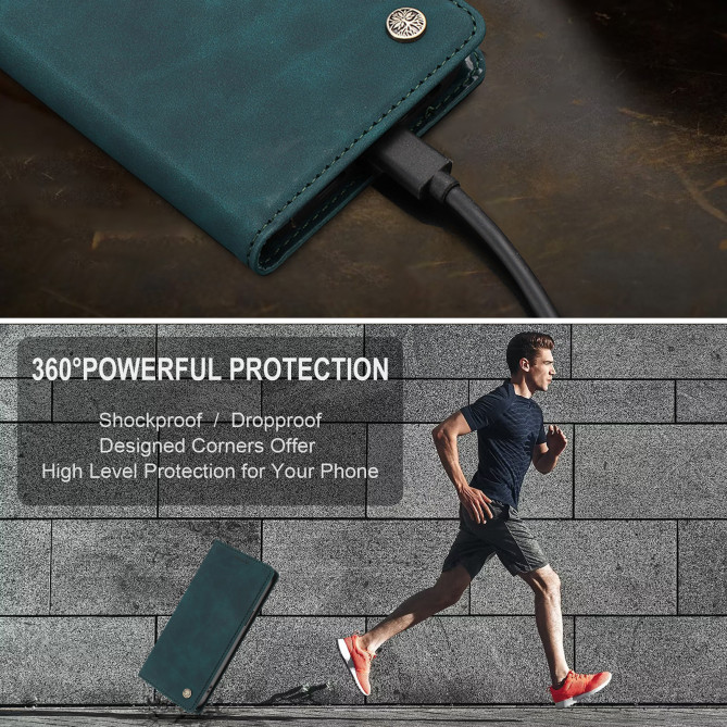 Flip Cover Honor 600 Pro / 600 simili cuir mat anti-RFID avec porte-cartes et support