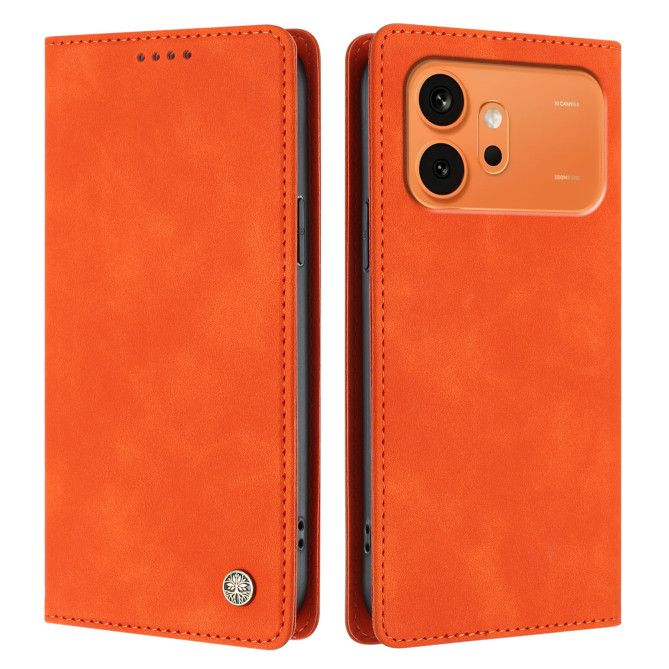 Flip Cover Honor 600 Pro / 600 simili cuir mat anti-RFID avec porte-cartes et support