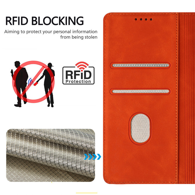Flip Cover Honor 600 Pro / 600 simili cuir mat anti-RFID avec porte-cartes et support