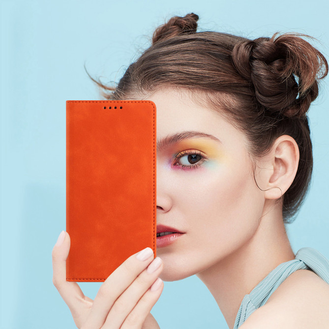Flip Cover Honor 600 Pro / 600 simili cuir mat anti-RFID avec porte-cartes et support