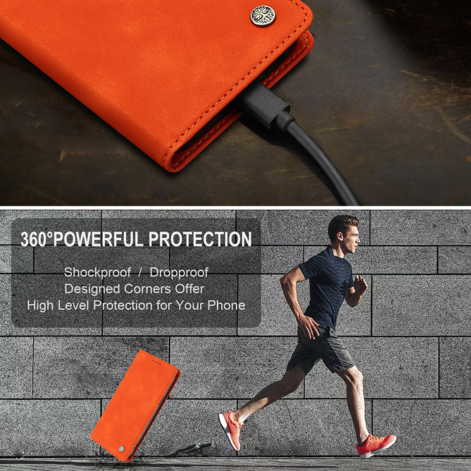Flip Cover Honor 600 Pro / 600 simili cuir mat anti-RFID avec porte-cartes et support