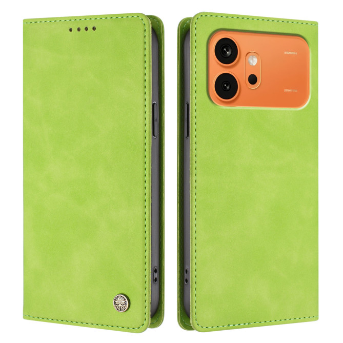 Flip Cover Honor 600 Pro / 600 simili cuir mat anti-RFID avec porte-cartes et support