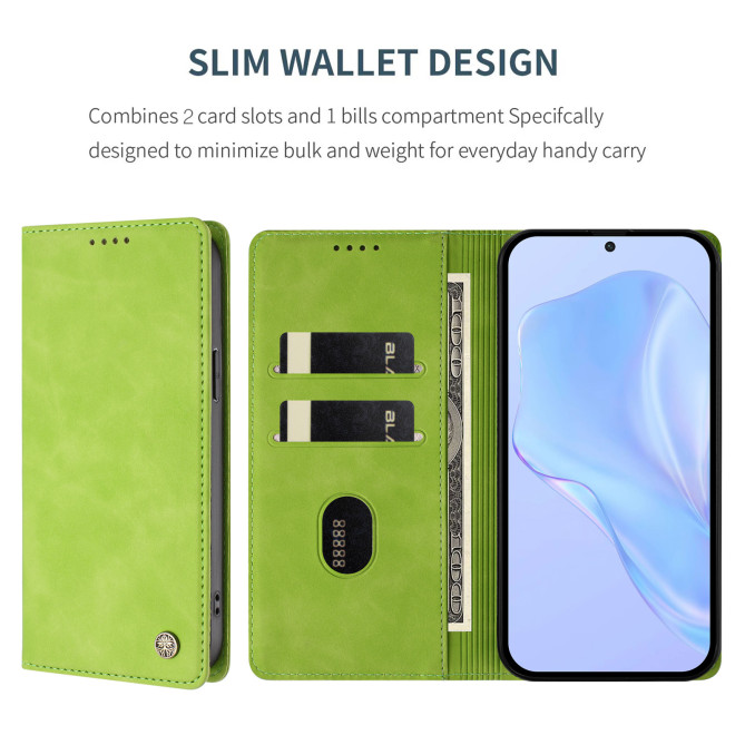 Flip Cover Honor 600 Pro / 600 simili cuir mat anti-RFID avec porte-cartes et support