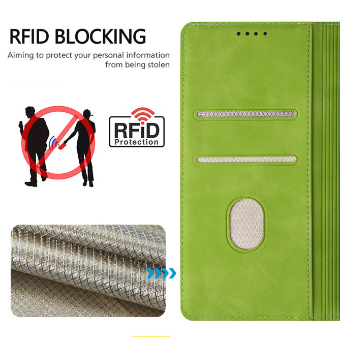 Flip Cover Honor 600 Pro / 600 simili cuir mat anti-RFID avec porte-cartes et support
