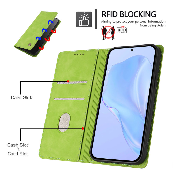 Flip Cover Honor 600 Pro / 600 simili cuir mat anti-RFID avec porte-cartes et support