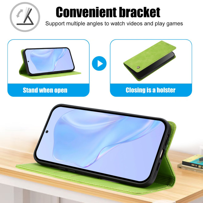 Flip Cover Honor 600 Pro / 600 simili cuir mat anti-RFID avec porte-cartes et support