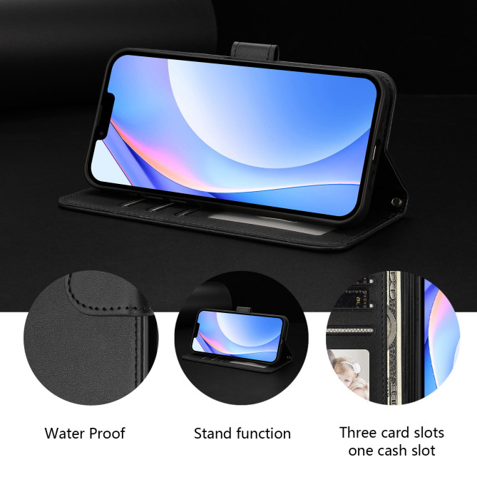 Housse Honor 600 Pro / 600 simili cuir anti-RFID avec porte-cartes et cordon