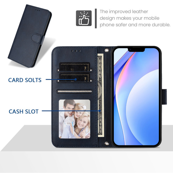 Housse Honor 600 Pro / 600 simili cuir anti-RFID avec porte-cartes et cordon