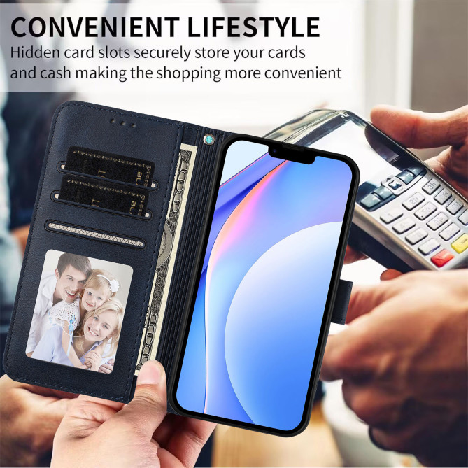 Housse Honor 600 Pro / 600 simili cuir anti-RFID avec porte-cartes et cordon