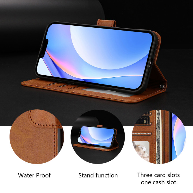 Housse Honor 600 Pro / 600 simili cuir anti-RFID avec porte-cartes et cordon