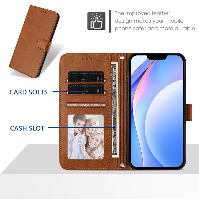 Housse Honor 600 Pro / 600 simili cuir anti-RFID avec porte-cartes et cordon