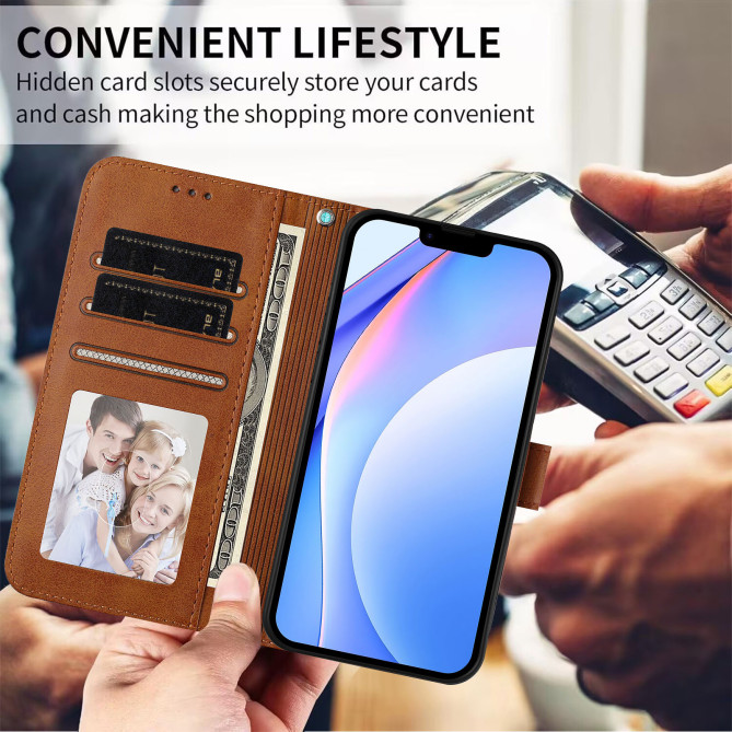 Housse Honor 600 Pro / 600 simili cuir anti-RFID avec porte-cartes et cordon
