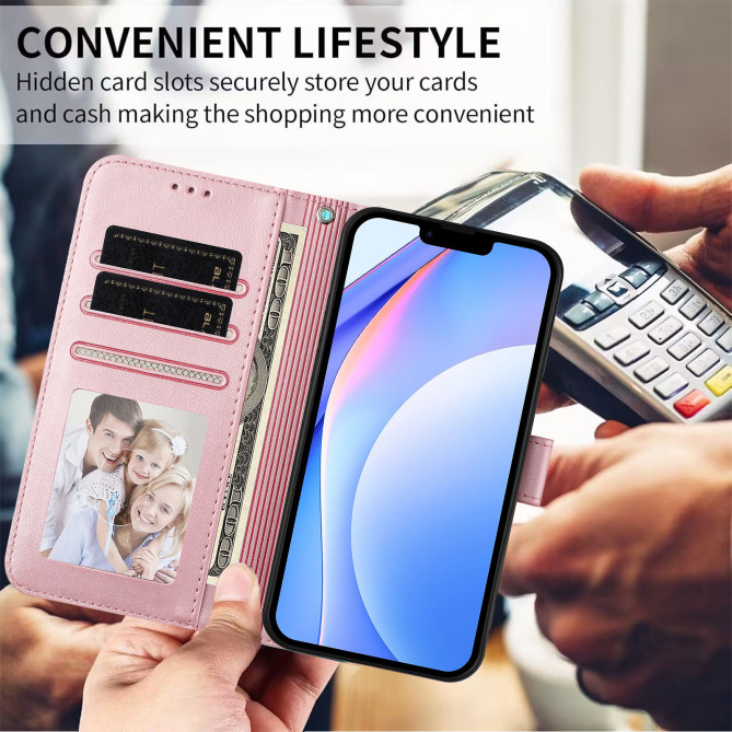 Housse Honor 600 Pro / 600 simili cuir anti-RFID avec porte-cartes et cordon