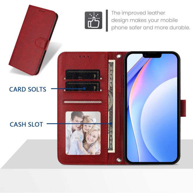 Housse Honor 600 Pro / 600 simili cuir anti-RFID avec porte-cartes et cordon