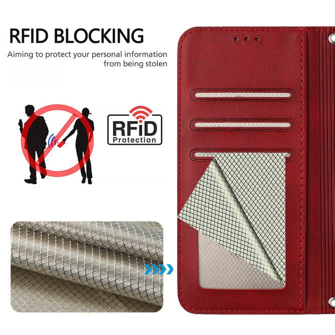 Housse Honor 600 Pro / 600 simili cuir anti-RFID avec porte-cartes et cordon