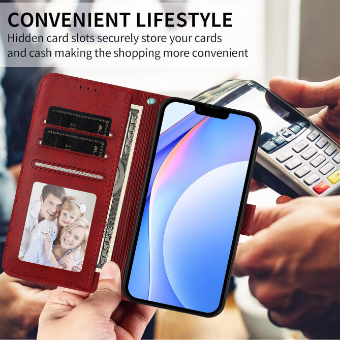 Housse Honor 600 Pro / 600 simili cuir anti-RFID avec porte-cartes et cordon