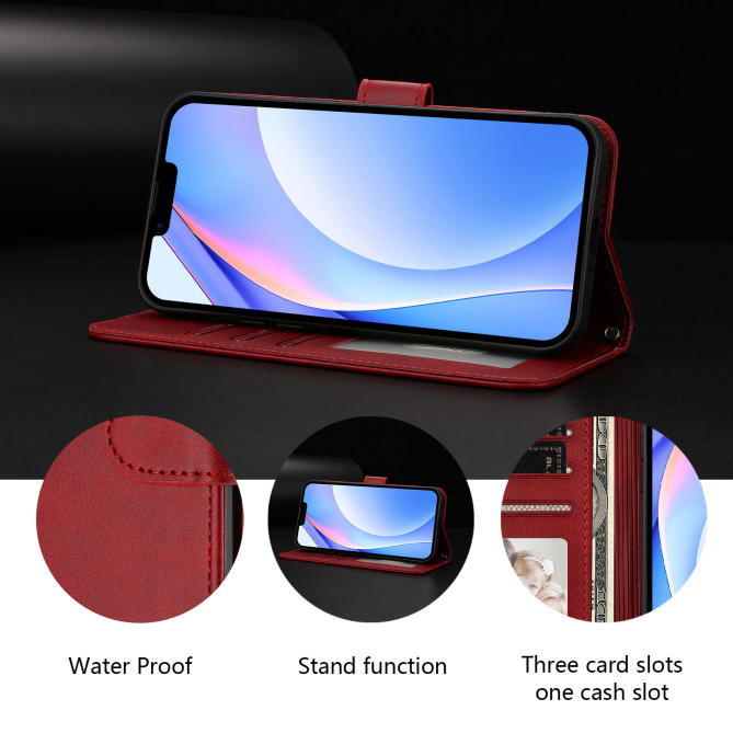 Housse Honor 600 Pro / 600 simili cuir anti-RFID avec porte-cartes et cordon