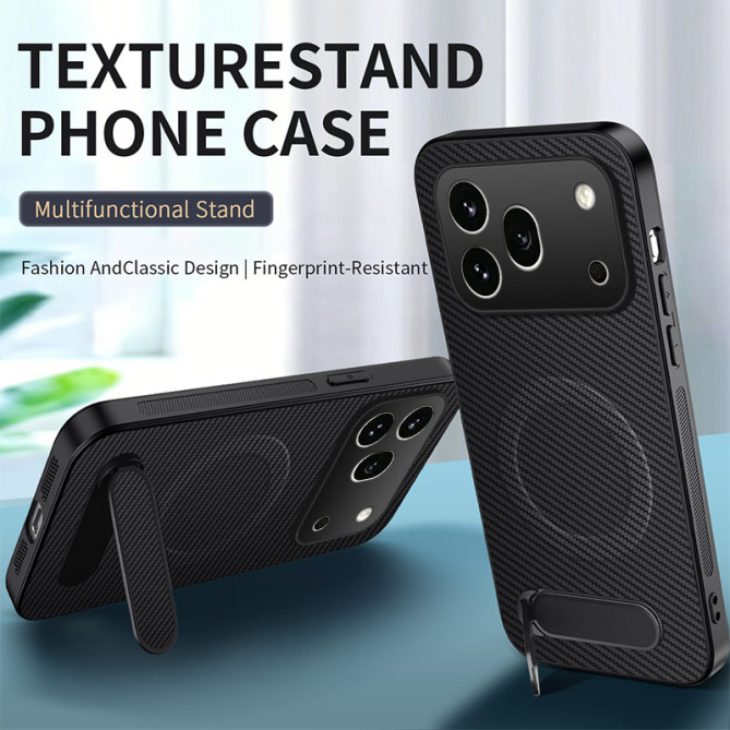 Coque Honor 600 Pro Fibre de Carbone avec Support Magnétique