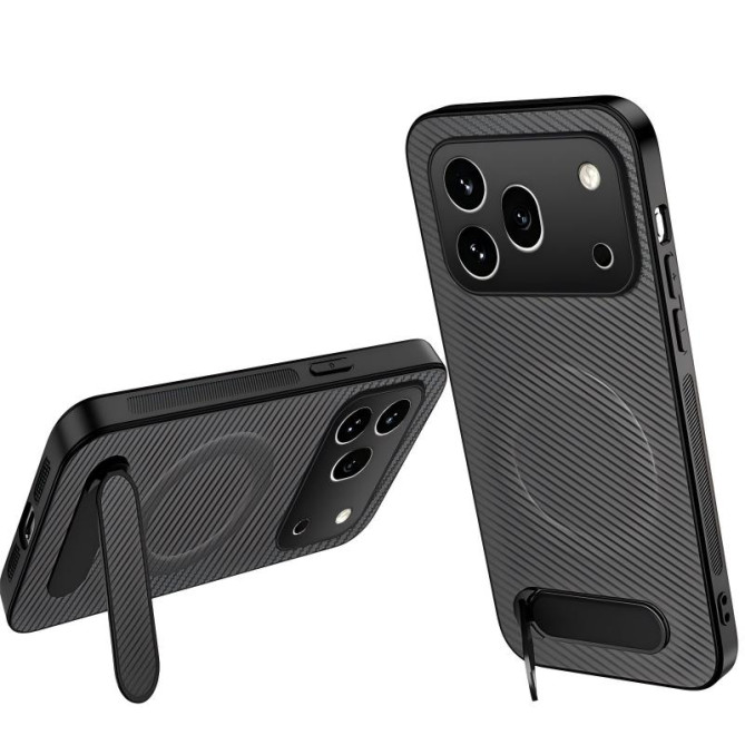 Coque Honor 600 Pro Fibre de Carbone avec Support Magnétique