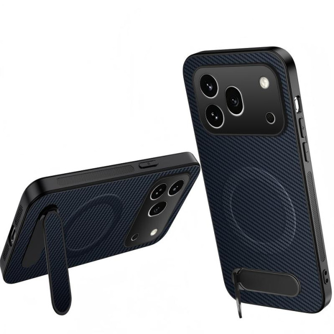 Coque Honor 600 Pro Fibre de Carbone avec Support Magnétique