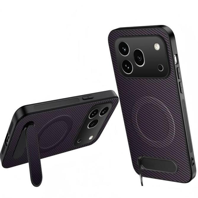Coque Honor 600 Pro Fibre de Carbone avec Support Magnétique