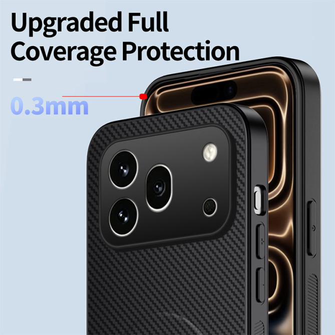 Coque Honor 600 Pro Fibre de Carbone avec Support Magnétique