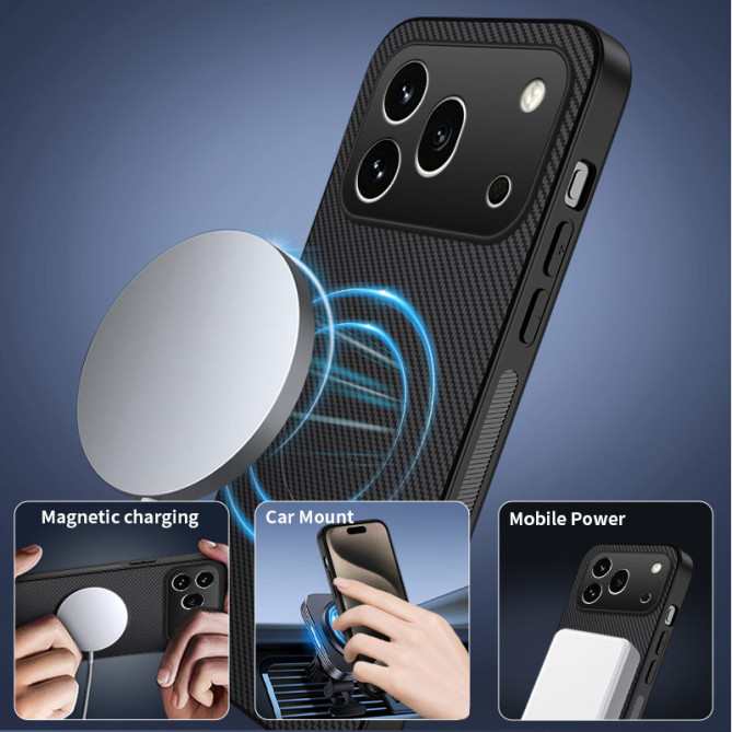 Coque Honor 600 Pro fibre carbone magnétique RAXON