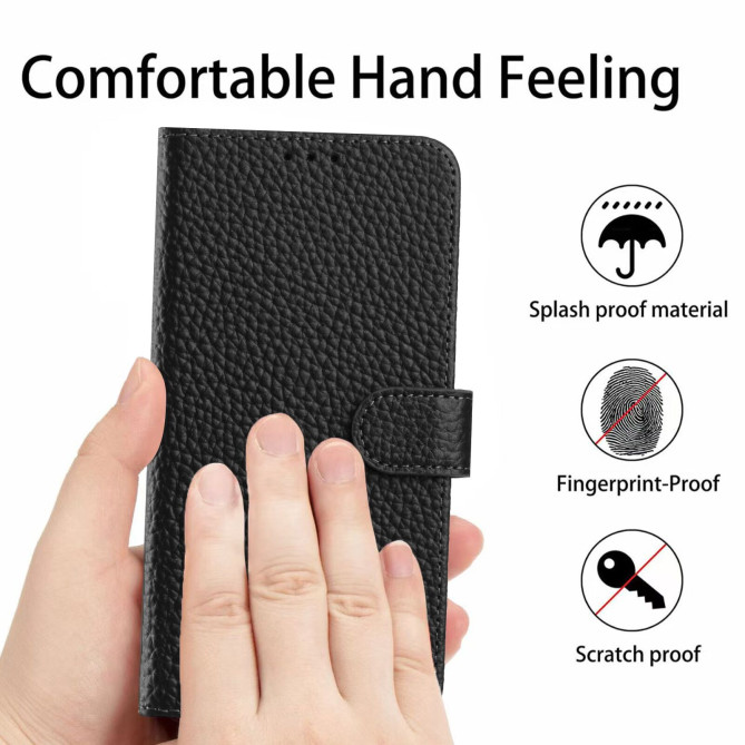 Housse Honor 600 Pro / 600 Cuir Véritable Litchi