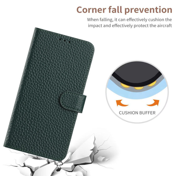 Housse Honor 600 Pro / 600 Cuir Véritable Litchi