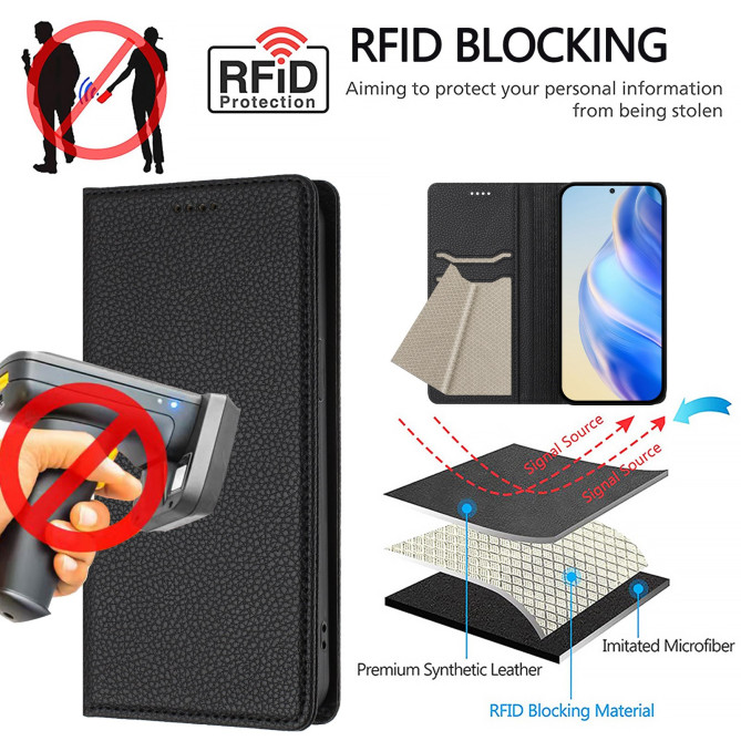 Housse Honor 600 Pro / 600 Portefeuille RFID