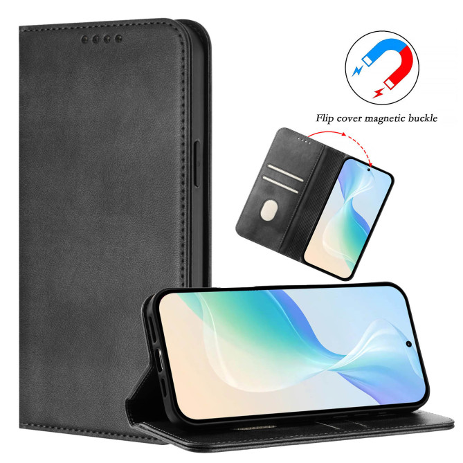 Housse Honor 600 Pro / 600 simili cuir rétro avec porte-cartes anti-RFID et support
