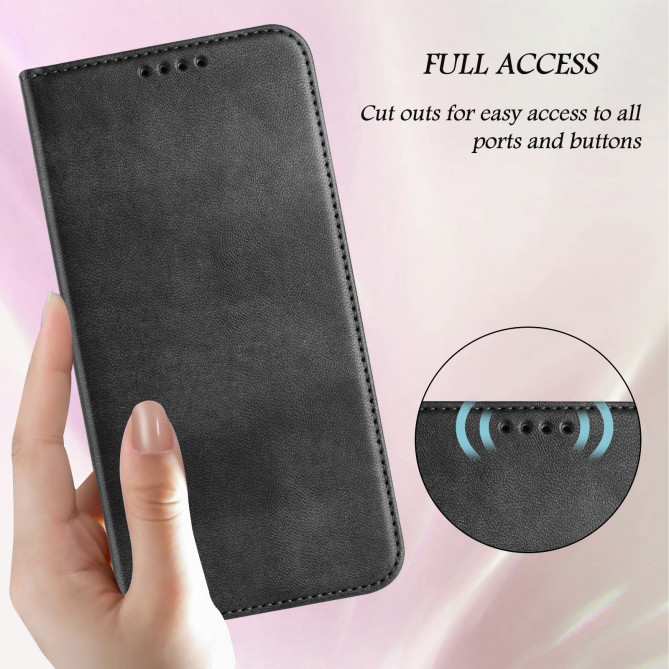 Housse Honor 600 Pro / 600 simili cuir rétro avec porte-cartes anti-RFID et support