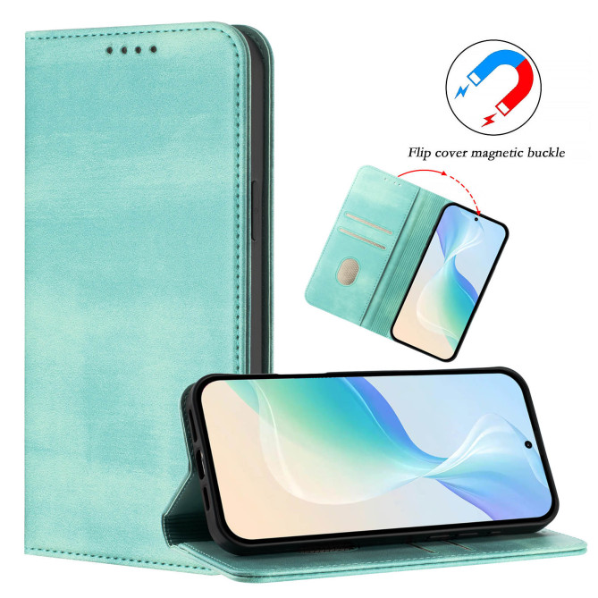 Housse Honor 600 Pro / 600 simili cuir rétro avec porte-cartes anti-RFID et support