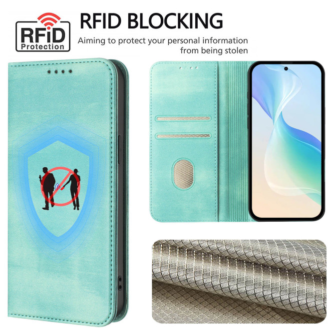 Housse Honor 600 Pro / 600 simili cuir rétro avec porte-cartes anti-RFID et support