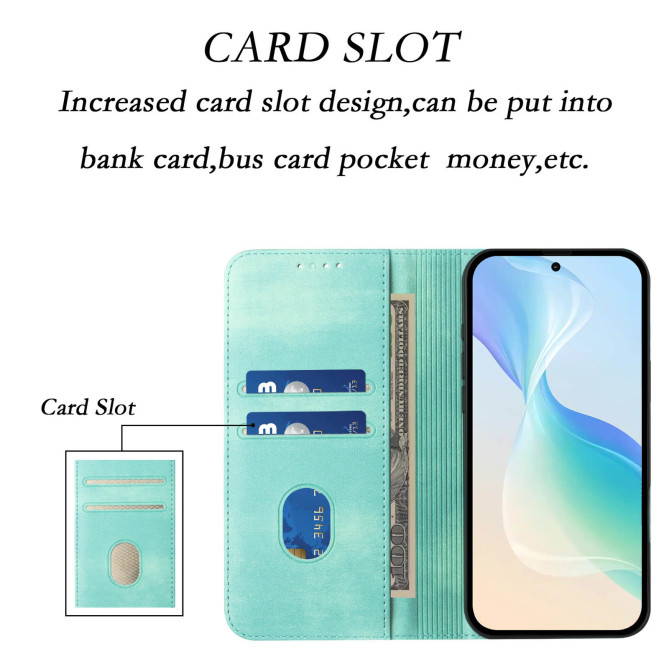 Housse Honor 600 Pro / 600 simili cuir rétro avec porte-cartes anti-RFID et support
