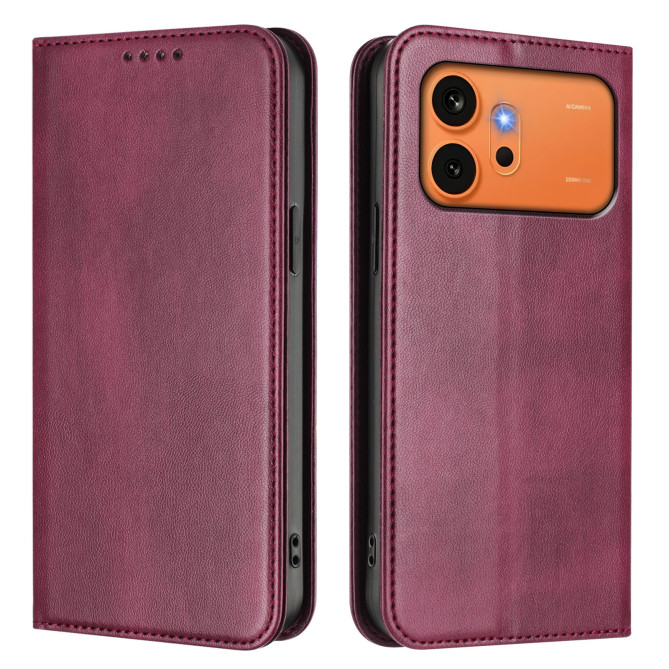 Housse Honor 600 Pro / 600 simili cuir rétro avec porte-cartes anti-RFID et support
