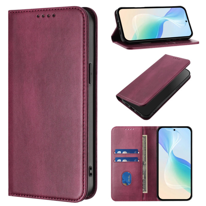 Housse Honor 600 Pro / 600 simili cuir rétro avec porte-cartes anti-RFID et support