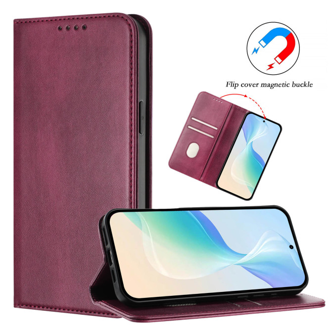 Housse Honor 600 Pro / 600 simili cuir rétro avec porte-cartes anti-RFID et support