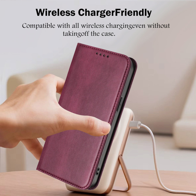 Housse Honor 600 Pro / 600 simili cuir rétro avec porte-cartes anti-RFID et support