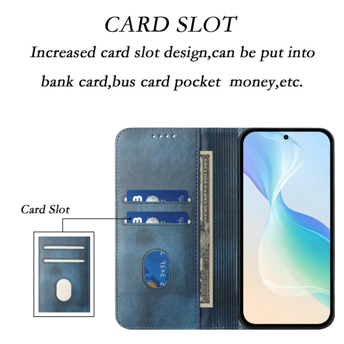 Housse Honor 600 Pro / 600 simili cuir rétro avec porte-cartes anti-RFID et support