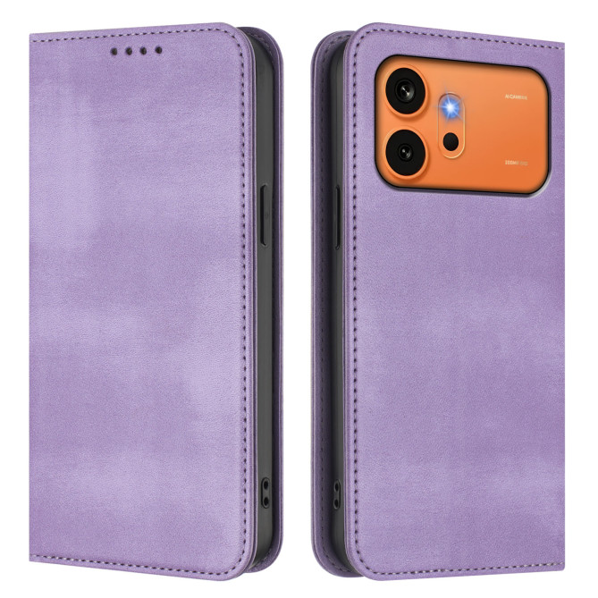 Housse Honor 600 Pro / 600 simili cuir rétro avec porte-cartes anti-RFID et support