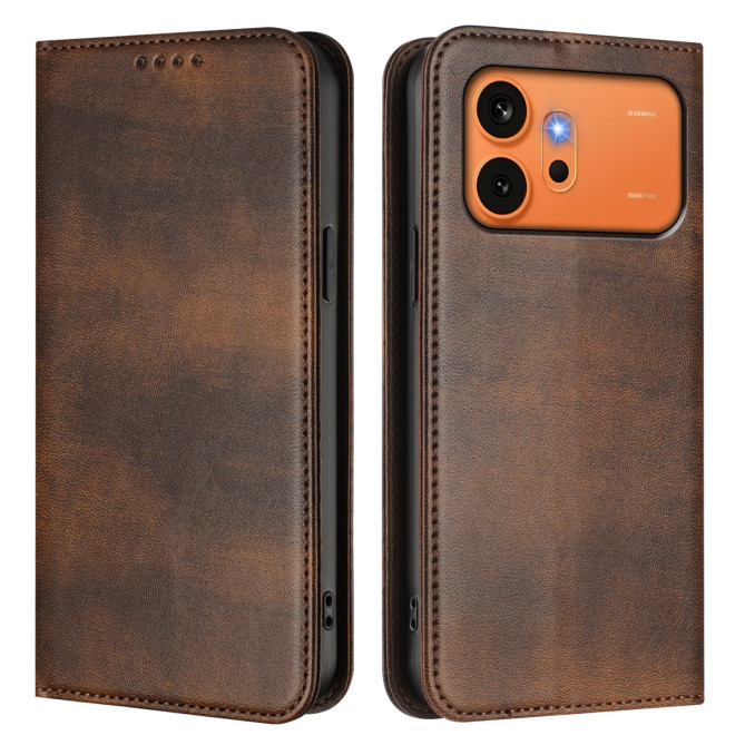 Housse Honor 600 Pro / 600 simili cuir rétro avec porte-cartes anti-RFID et support